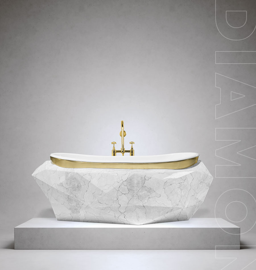 diamond faux marble bathtub